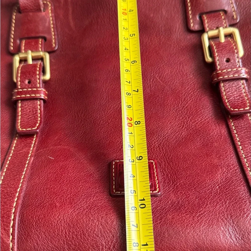Dooney & Bourke Florentine Leather Domed Buckle Satchel in Bordeaux